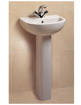 RAK Ceramics Compact Wash Basin And Pedestal 450mm