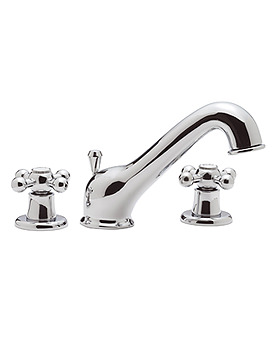 Sagittarius Fantasy 3 Hole Basin Mixer Tap With Pop-Up Waste | FA/107/C