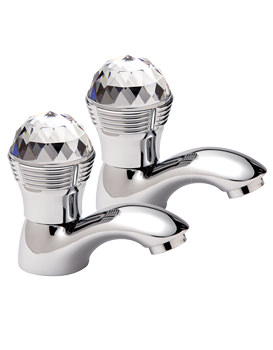 Sagittarius Metz Crystal Basin Taps Pair | MC/101/C