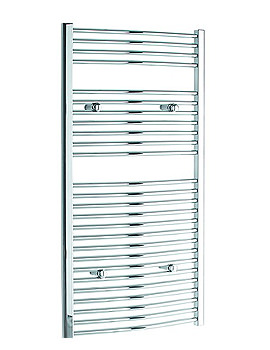 Towel Rails Chrome Heated 450 x 1200 Curved Radiator