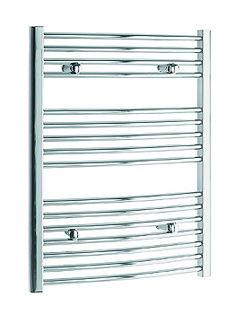 Tivolis Chrome Heated Curved Bathroom Radiator 600 x 800mm