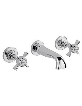 Sagittarius Churchmans Wall Mounted 3 Hole Basin Mixer Tap | CH-207-C