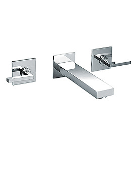 Sagittarius Blade Wall Mounted 3 Hole Basin Mixer Tap | BL-207-C