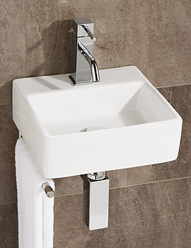 HIB Sabai Malo Cloakroom Basin With Towel Rail | 8910