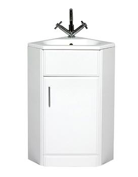 Phoenix Euro Corner High Gloss White Furniture Unit 560mm