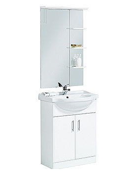 Phoenix Euro Vanity High Gloss White Furniture 650mm | EURO65W