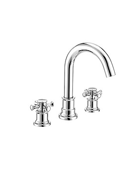 Mayfair Tait Cross 3 Hole Bath Filler Tap | TTX045