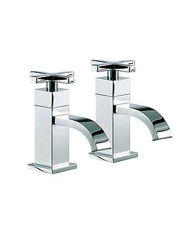 Mayfair Ice Fall Cross Head Basin Taps Pair | IFX001