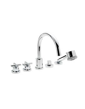 Tre Mercati Contour T Bar 5 Hole Bath Shower Mixer Tap | 4616