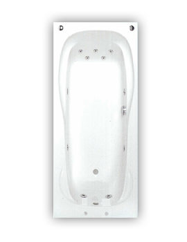 Aqva Luxury Idro 1700 x 750 Whirlpool Bath 8 Jet