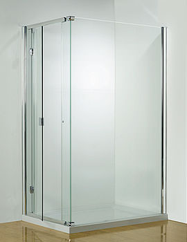 Kudos Infinite Straight Hinged Shower Door 900mm | 4HD90LHS