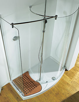 Ultimate Curved Panel Walk-In-Corner Shower Enclosure 1700mm 5WICRHNV17