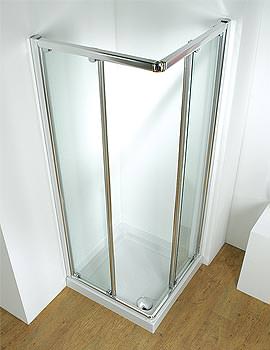 Original Corner Slider Shower Cubicle 800mm With Tray And Waste White