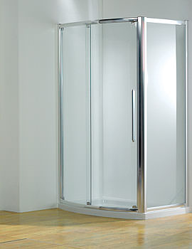 Kudos Original 1200mm White Bowed Sliding Door With Tray And Waste