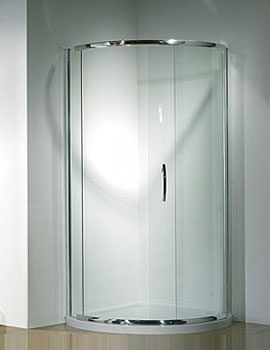 Original 810mm White Curved Slider Door Side Access + Tray + Waste
