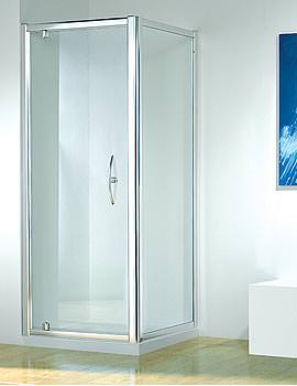 Kudos Original 900mm White Straight Pivot Door With Tray And Waste