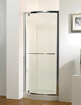 Kudos Original 800mm White Bowed Pivot Door With Tray And Waste