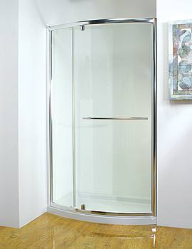 Kudos Original 1200mm White Bowed Pivot Door With Tray And Waste