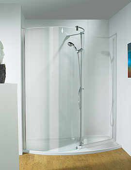 Kudos Ultimate Curved Panel Walk-In-Recessed 1400mm | 3WIRRHNV