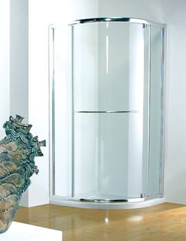 Kudos Original 900mm White Pivot Shower Door With Tray And Waste