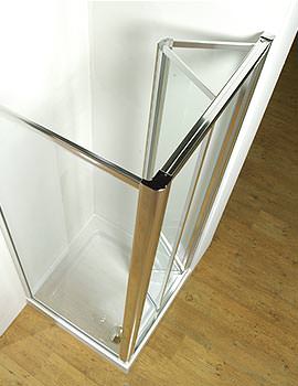 Kudos Original 760mm White Bi-fold Shower Door With Tray And Waste