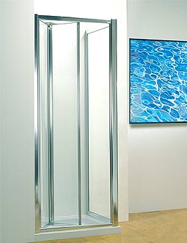 Kudos Original 900mm White Bi-fold Shower Door With Tray And Waste