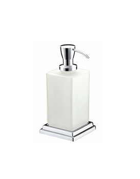 Bristan Qube Soap Dispenser White and Chrome