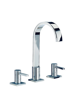 Mayfair Wave 3 Tap Hole Basin Mixer Tap With Pop Up Waste | RDL013