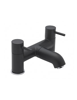 Tre Mercati Milan Black Pillar Bath Filler Tap | 63340