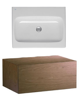 Ideal Standard Simply U Walnut Vanity Unit 1200mm For Dynamic Basin