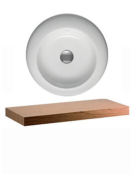 Ideal Standard Simply U Wall Hung Walnut Basin Shelf 1200mm