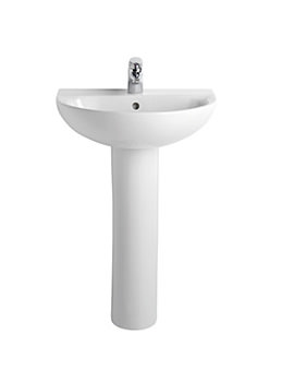 Ideal Standard Create Edge Full Pedestal Basin 550mm |  E3041, E3015