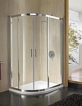 Twyford Geo 6 Offset Quadrant Shower Enclosure 1200 x 900mm | G68001CP