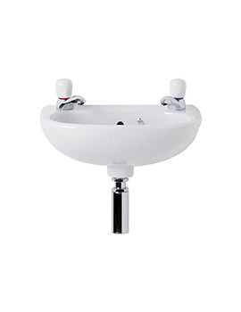 Ideal Standard Studio Handrinse Washbasin Two Tapholes 450mm | E1180