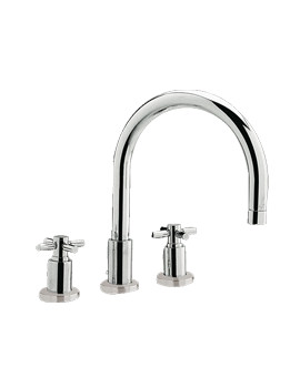 Hudson Reed Tec Crosshead 3 Hole Bath Mixer Tap | TEX303