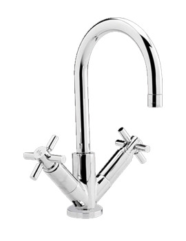 Hudson Reed Tec Crosshead Mono Basin Mixer with Swivel Spout