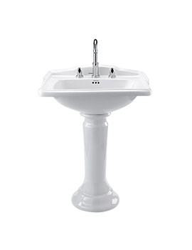 Delille Full Basin and Pedestal 625mm - Large Basin and Pedestal