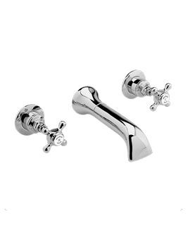 Hudson Reed Topaz Wall Mounted Bath Spout And Stop Taps