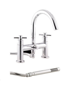 Hudson Reed Kristal Bath Shower Mixer Tap With Shower Kit | KRI304