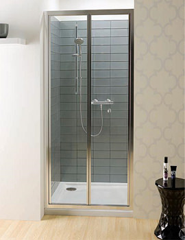 Simpsons Edge Bifold Shower Door 900mm | EBFSC0900