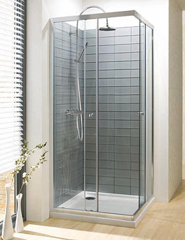 Simpsons Edge Corner Entry Shower Enclosure 760mm | ECESC0760