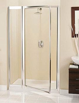 Simpsons Supreme Pivot Door With Inline Panel 1000mm - White