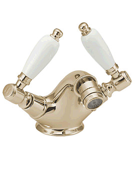 Deva Georgian Bidet Mixer Tap With Pop Up Waste Gold | GE06501