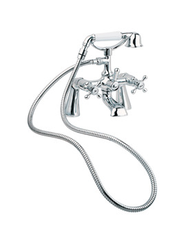 Tudor Bath Shower Mixer Tap Chrome With Shower Kit | TUD03