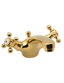 Deva Tudor Mono Basin Mixer Tap With Pop-Up Waste Gold | TUD113/501