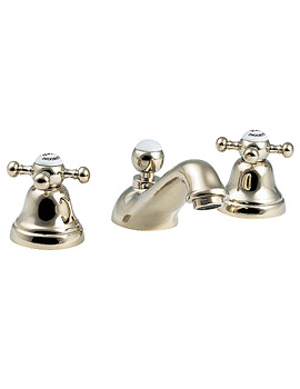 Image of Westminster Antique Gold Finish 3 Hole Basin Mixer Tap