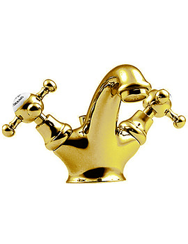 Image of Imperial Westminster Monobloc Basin Mixer Tap Antique Gold
