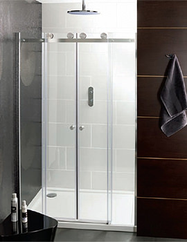 Simpsons Central Double Slider Shower Door 1400mm | CDLSC1400