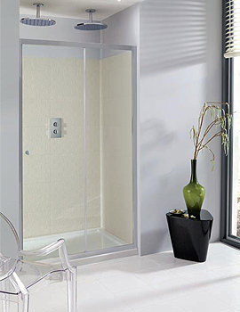 Simpsons Edge Single Slider Shower Enclosure 1400mm | ESLSC1400