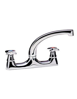 Tre Mercati Capri Crosshead Dual Flow Deck Sink Mixer Tap | 3625